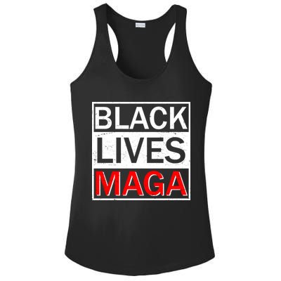 Black Lives MAGA Ladies PosiCharge Competitor Racerback Tank