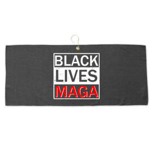 Black Lives MAGA Large Microfiber Waffle Golf Towel