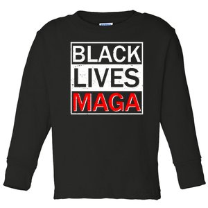 Black Lives MAGA Toddler Long Sleeve Shirt