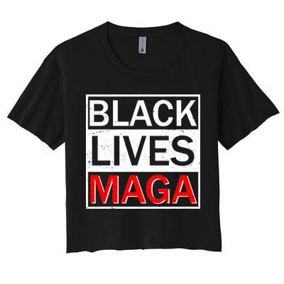 Black Lives MAGA Women's Crop Top Tee