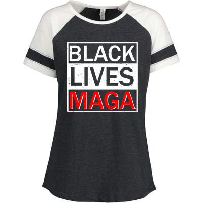 Black Lives MAGA Enza Ladies Jersey Colorblock Tee