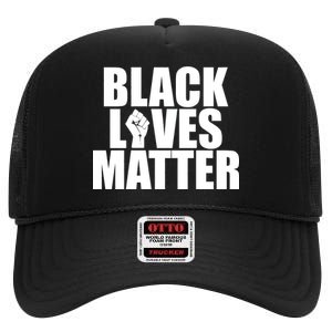 Black Lives Matter High Crown Mesh Back Trucker Hat