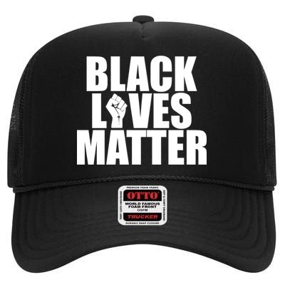 Black Lives Matter High Crown Mesh Back Trucker Hat