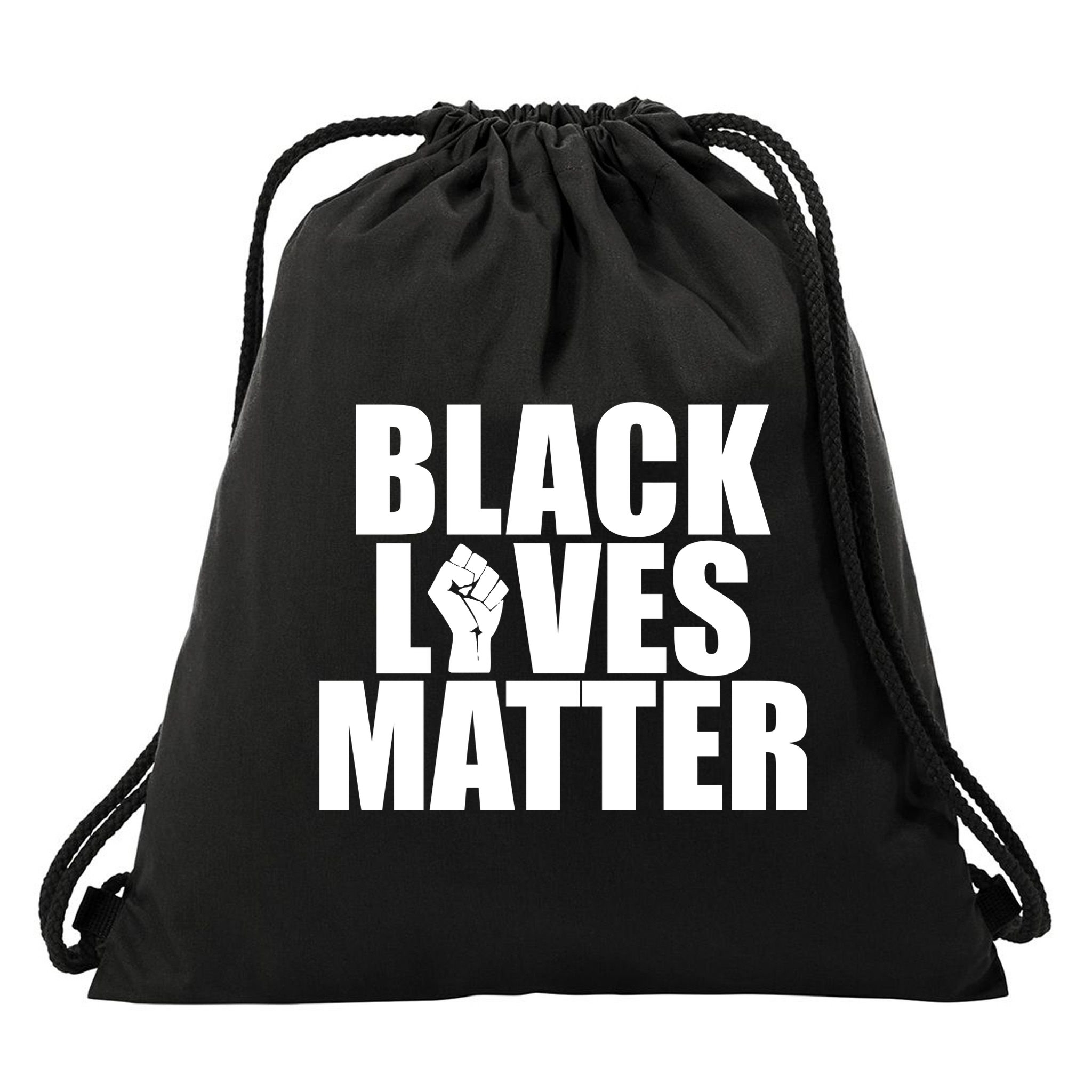 Black Lives Matter Drawstring Bag