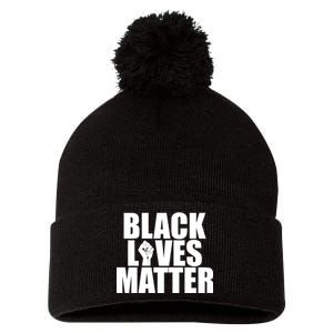 Black Lives Matter Pom Pom 12in Knit Beanie