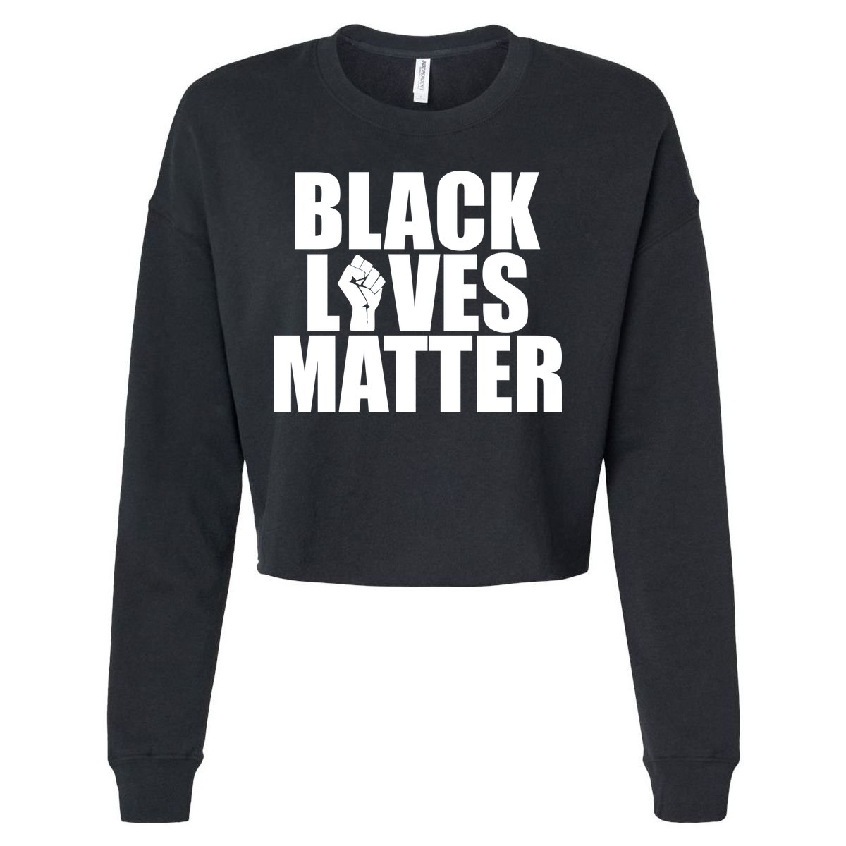 Black Lives Matter Cropped Pullover Crew
