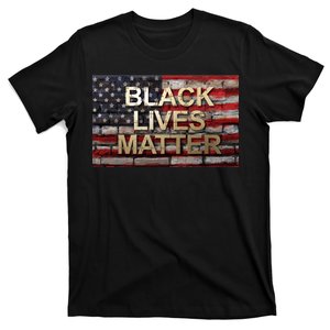 Black Lives Matter Abstract United States Flag T-Shirt