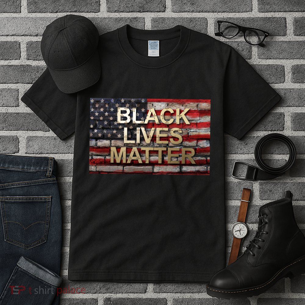 Black Lives Matter Abstract United States Flag Tall T-Shirt