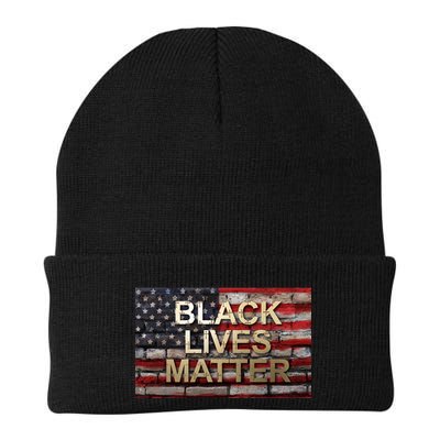 Black Lives Matter Abstract United States Flag Beanie