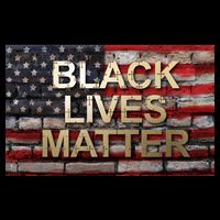 Black Lives Matter Abstract United States Flag Drawstring Bag