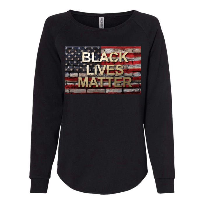 Black Lives Matter Abstract United States Flag Womens California Wash Sweatshirt