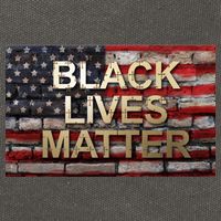 Black Lives Matter Abstract United States Flag Cotton Canvas Backpack