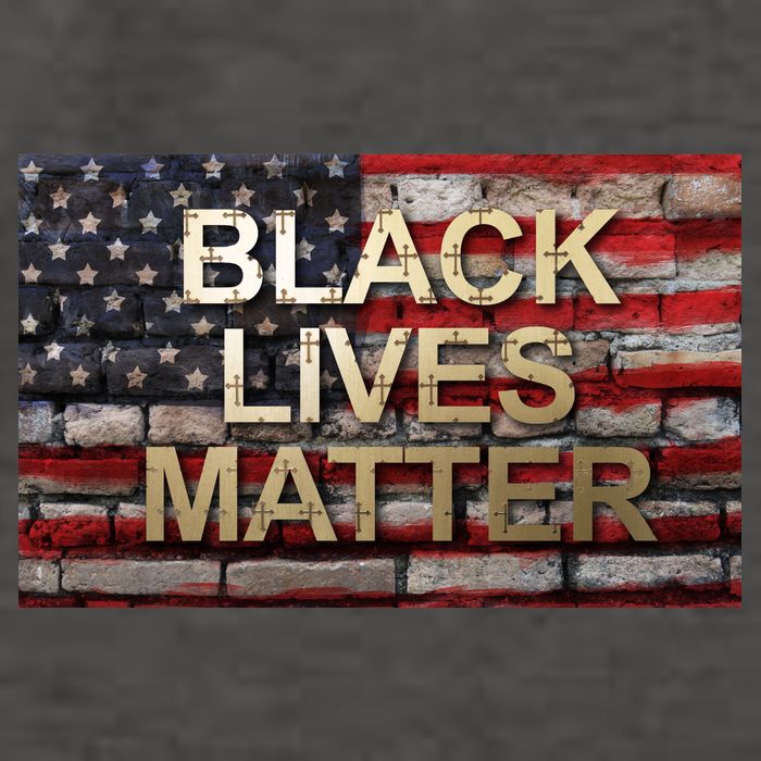 Black Lives Matter Abstract United States Flag Vector Backpack
