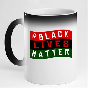 Black Lives Matter African American Flag 11oz Black Color Changing Mug