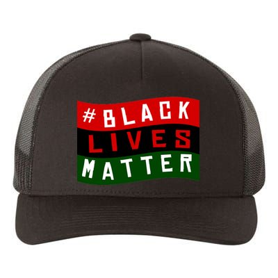 Black Lives Matter African American Flag Yupoong Adult 5-Panel Trucker Hat