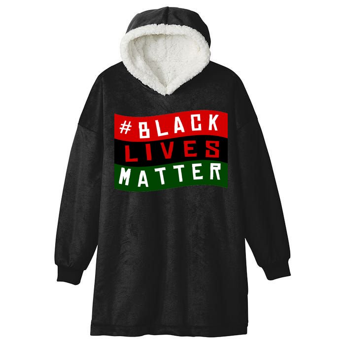 Black Lives Matter African American Flag Hooded Wearable Blanket