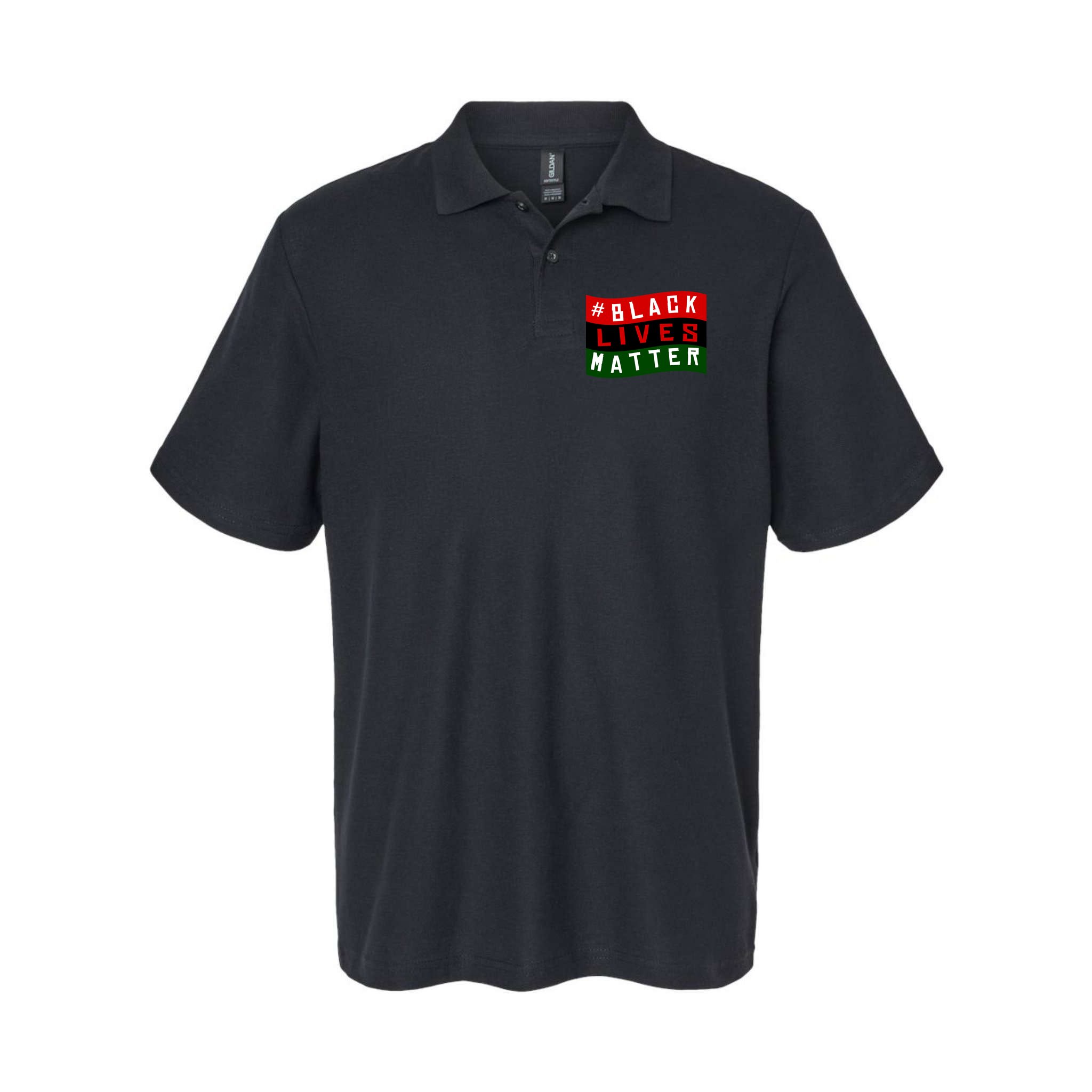 Black Lives Matter African American Flag Polo