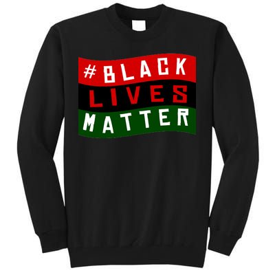 Black Lives Matter African American Flag Tall Sweatshirt