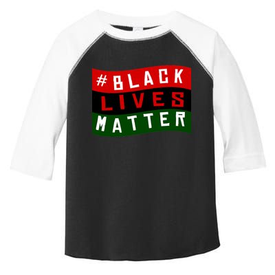 Black Lives Matter African American Flag Toddler Fine Jersey T-Shirt