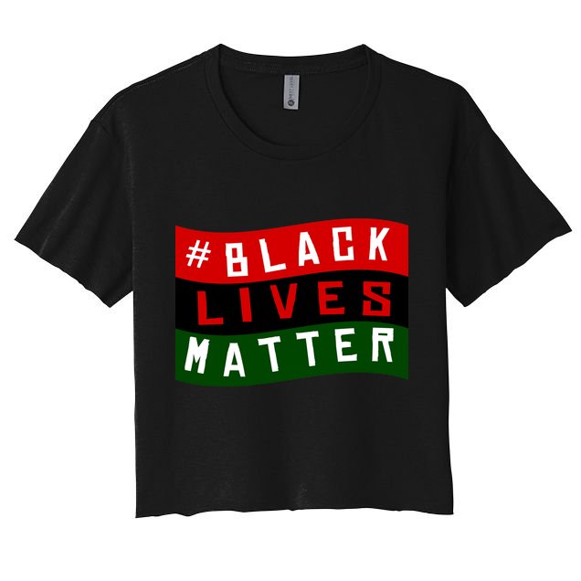 Black Lives Matter African American Flag Crop Top