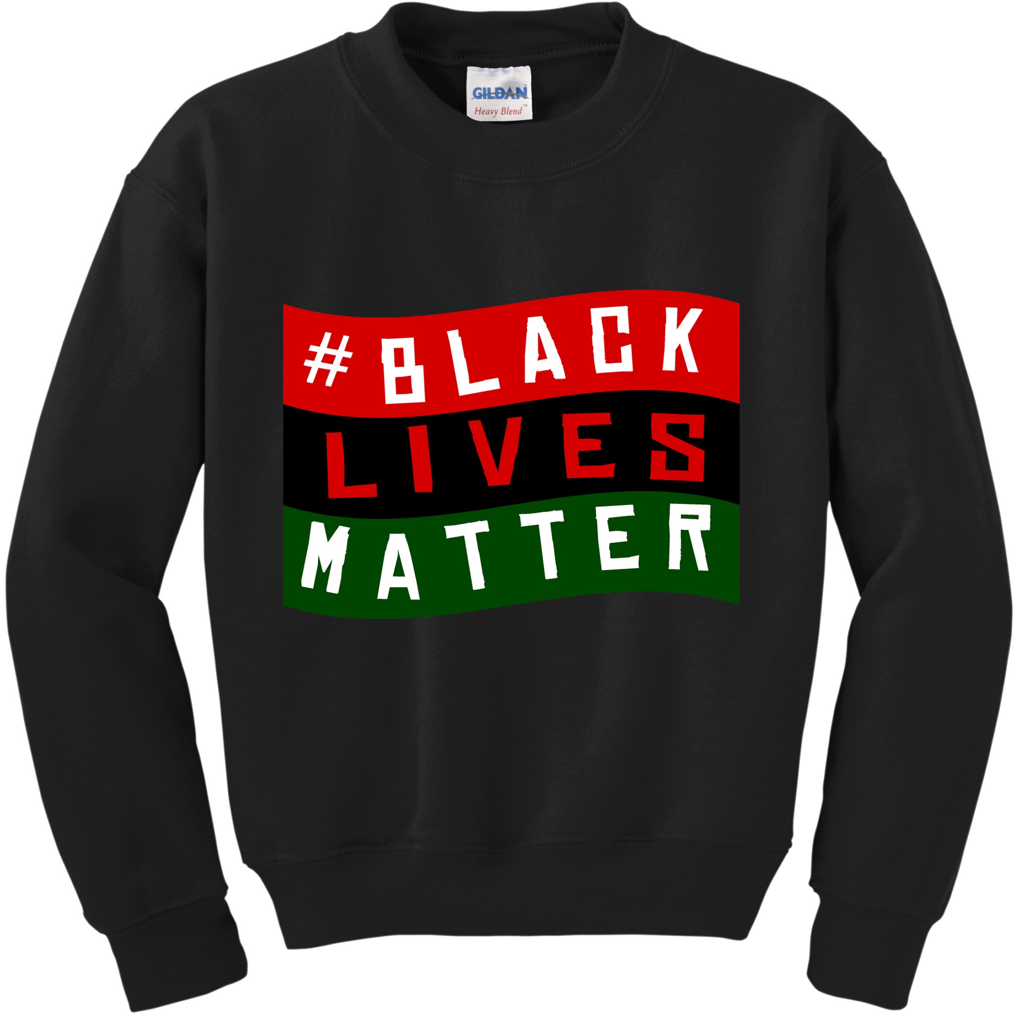 Black Lives Matter African American Flag Kids Sweatshirt