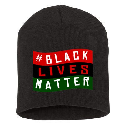 Black Lives Matter African American Flag Short Acrylic Beanie