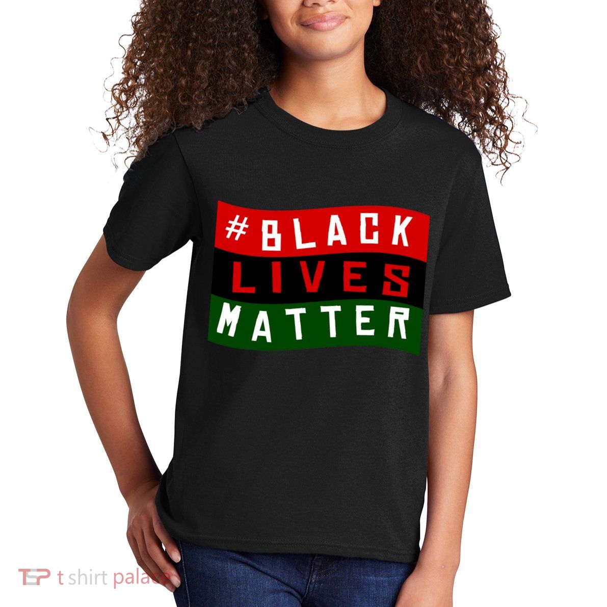 Black Lives Matter African American Flag Kids T-Shirt