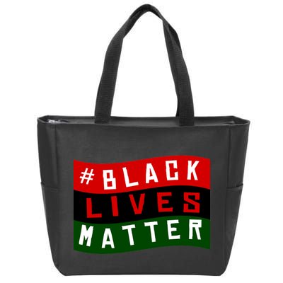 Black Lives Matter African American Flag Zip Tote Bag