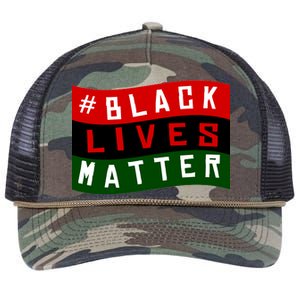 Black Lives Matter African American Flag Retro Rope Trucker Hat Cap