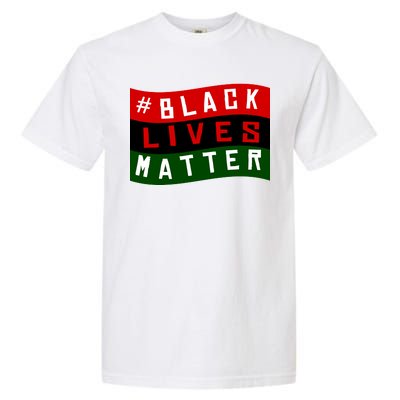 Black Lives Matter African American Flag Garment-Dyed Heavyweight T-Shirt