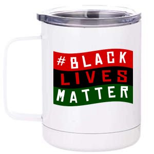 Black Lives Matter African American Flag 12 oz Stainless Steel Tumbler Cup