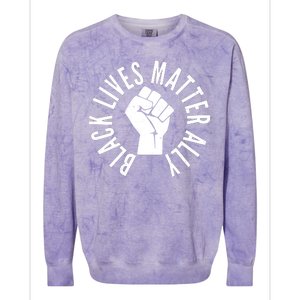 Black Lives Matter Ally Protest Fist Colorblast Crewneck Sweatshirt