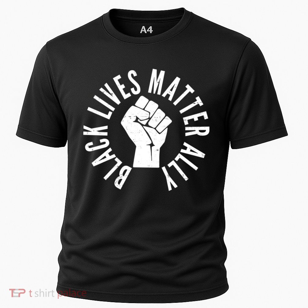 Black Lives Matter Ally Protest Fist Cooling Performance Crew T-Shirt