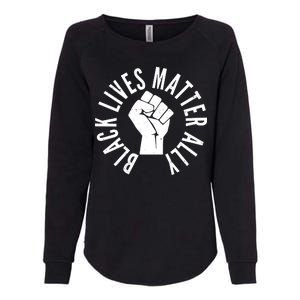 Black Lives Matter Ally Protest Fist Womens California Wash Sweatshirt