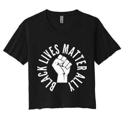 Black Lives Matter Ally Protest Fist Crop Top