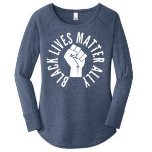 Black Lives Matter Ally Protest Fist Women's Perfect Tri Tunic Long Sleeve Shirt