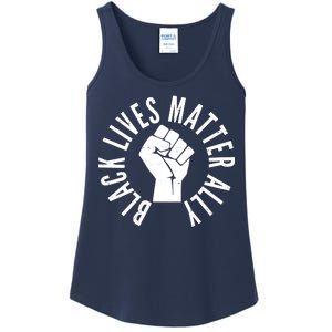 Black Lives Matter Ally Protest Fist Ladies Essential Tank