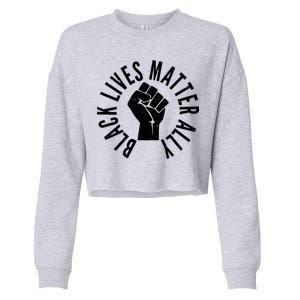 Black Lives Matter Ally Protest Fist Cropped Pullover Crew