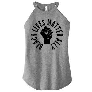 Black Lives Matter Ally Protest Fist Women's Perfect Tri Rocker Tank