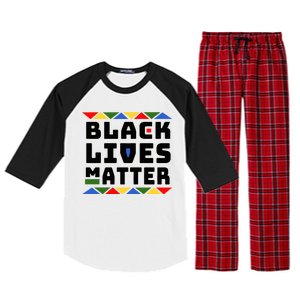 Black Lives Matter Equality Pride Melanin Raglan Sleeve Pajama Set