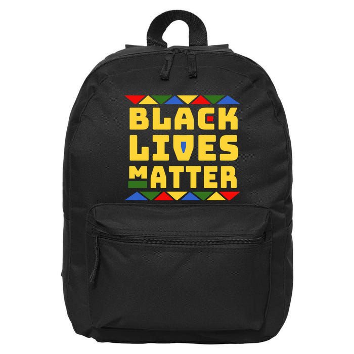 Black Lives Matter Equality Pride Melanin 16 in Basic Backpack