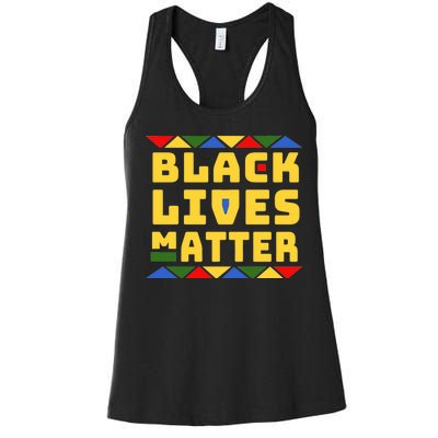 Black Lives Matter Equality Pride Melanin Women's Racerback Tank