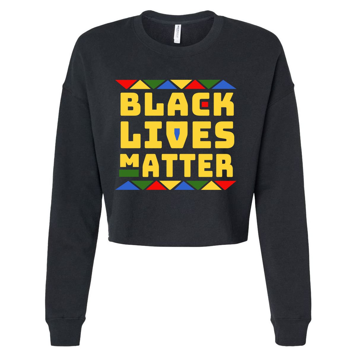 Black Lives Matter Equality Pride Melanin Cropped Pullover Crew