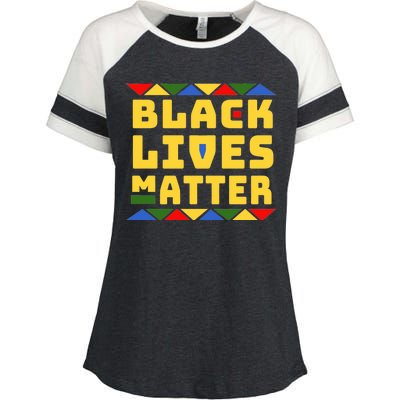 Black Lives Matter Equality Pride Melanin Enza Ladies Jersey Colorblock Tee