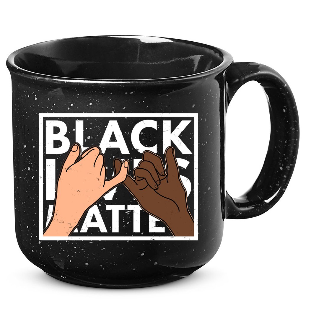 Black Lives Matter Linking Pinkies Unity 15oz Campfire Ceramic Mug