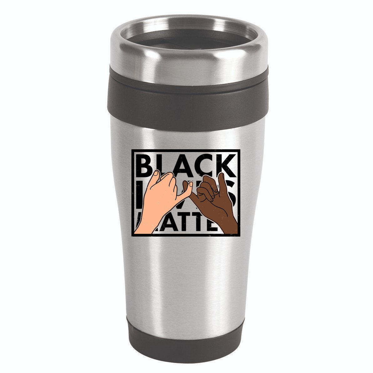 Black Lives Matter Linking Pinkies Unity 16oz Travel Tumbler