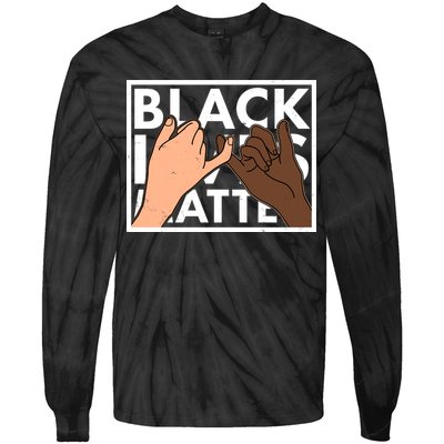 Black Lives Matter Linking Pinkies Unity Tie-Dye Long Sleeve Shirt