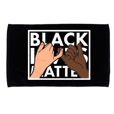 Black Lives Matter Linking Pinkies Unity Microfiber Hand Towel