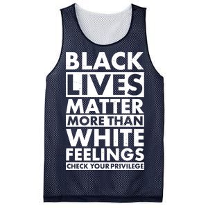 Black Lives Matter More Than White Feelings Mesh Reversible Basketball Jersey Tank