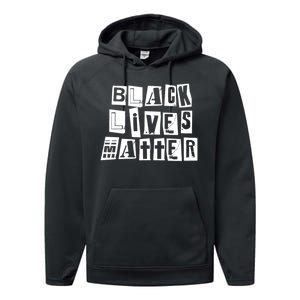 Black Lives Matter Note style  Performance Fleece Hoodie